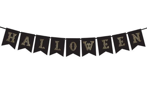 BANER HALLOWEEN CZARNY 1,75m