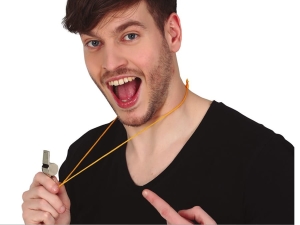 GWIZDEK NA SZNURKU METALOWY SREBRNY