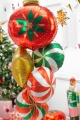 BALON LIZAK BIAŁO-CZERWONY 14'' 35cm