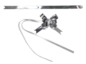 WSTĄŻKA ŚCIĄGANA METALIZOWANA SREBRNA 2cm 1szt