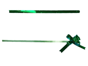 WSTĄŻKA ŚCIĄGANA METALIZOWANA ZIELONA 1cm 1szt.