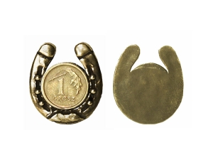 PODKOWA Z MONETĄ 1 GROSZ 1szt.