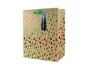 TOREBKA PREZENTOWA QM-323 CHOINKI KRAFT 18x23cm