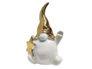 FIGURKA CERAMICZNA MIKOŁAJ ZŁOTA 17cm