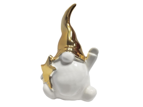 FIGURKA CERAMICZNA MIKOŁAJ ZŁOTA 17cm