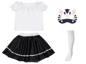 ZESTAW ZEBRA BIAŁO-CZARNY 98-110 4el