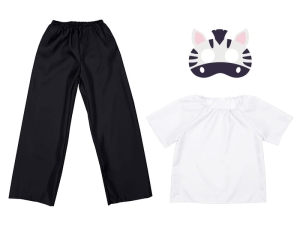 ZESTAW ZEBRA BIAŁO-CZARNY 134-140 3el