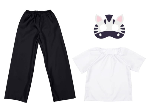 ZESTAW ZEBRA BIAŁO-CZARNY 116-128 3el