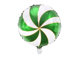 BALON PARTY DECO LIZAK OKRĄGŁY BIAŁO-ZIELONY 14'' 35cm