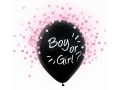BALONY BOY OR GIRL RÓŻOWE KONFETTI 30cm 4 szt.