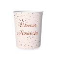 KUBECZKI PAPIEROWE WIECZÓR PANIEŃSKI RÓŻOWE 220ml 6szt