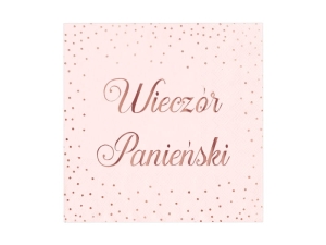 SERWETKI WIECZÓR PANIEŃSKI RÓŻOWE 10szt