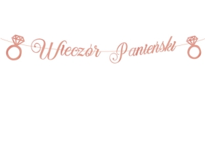 BANER WIECZÓR PANIEŃSKI RÓŻOWE ZŁOTO 1,5m