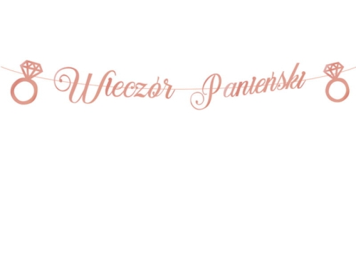 BANER WIECZÓR PANIEŃSKI RÓŻOWE ZŁOTO 1,5m