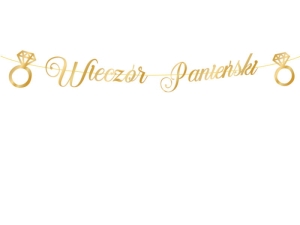 BANER WIECZÓR PANIEŃSKI ZŁOTY 1,5m