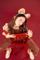 OPASKA MINNIE CEKINY RÓŻOWE ZŁOTO