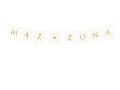 BANER MĄŻ I ŻONA BIAŁY 1,1m