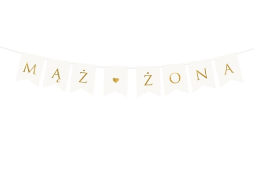 BANER MĄŻ I ŻONA BIAŁY 1,1m