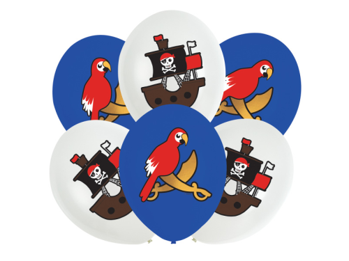BALONY PIRACI PAPUGA 30cm 6szt