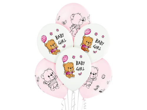 BALONY MIŚ BABY GIRL 30cm 6szt