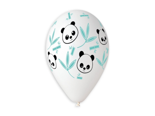 BALONY BIAŁE PANDA 33cm 5szt
