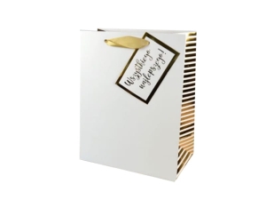 TOREBKA PREZENTOWA BIAŁA 32x26cm 1szt