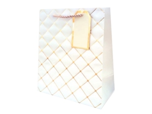 TOREBKA PREZENTOWA TŁOCZONA KREMOWA 30x42cm