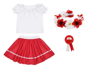 ZESTAW NARODOWY BIAŁO-CZERWONY 98-110 4el