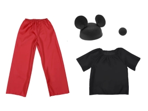 ZESTAW MYSZKA MICKEY CZARNO-CZERWONY 98-110 4el