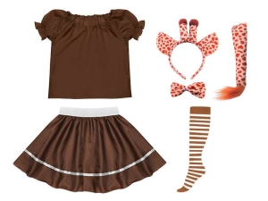 ZESTAW ŻYRAFA BRĄZOWY 116-128 6el