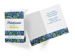 KARTKA PODZIĘKOWANIA ZA WSPÓŁPRACĘ 17x12cm