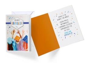 KARTKA UKOŃCZENIE SZKOŁY GRATULACJE 17x12cm