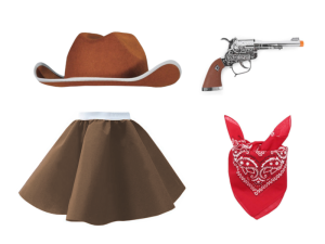 ZESTAW KOWBOJKA BRĄZOWY 4el