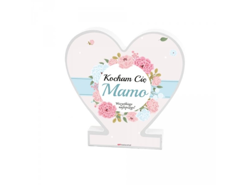 STATUETKA SERCE KOCHAM CIĘ MAMO 11x11cm