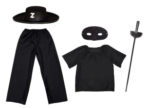 ZESTAW ZORRO CZARNY 98-110 5el