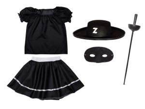 ZESTAW ZORRO CZARNY 98-110 5el