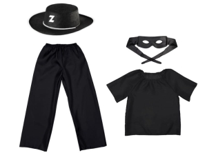 ZESTAW ZORRO CZARNY 98-110 4el