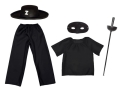 ZESTAW ZORRO CZARNY 134-140 5el