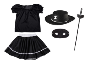 ZESTAW ZORRO CZARNY 98-110 5el