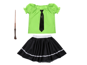 ZESTAW SLYTHERIN ZIELONO-CZARNY 116-128 4el