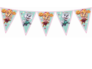 GIRLANDA TRÓJKĄTY PSI PATROL SKYE EVEREST BŁĘKITNA 2,3m