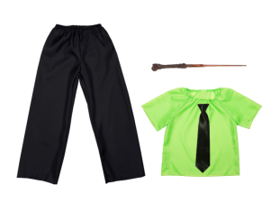 ZESTAW SLYTHERIN ZIELONO-CZARNY 116-128 4el