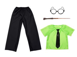 ZESTAW SLYTHERIN ZIELONO-CZARNY 116-128 5el