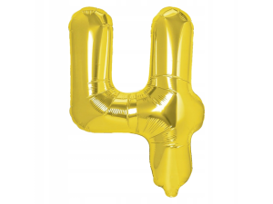 BALON PARTY PAL CYFRA 4 ZŁOTY 28'' 70cm