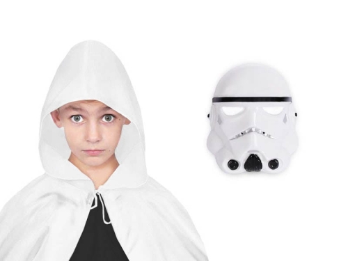 ZESTAW SZTURMOWIEC STAR WARS BIAŁY PELERYNA 132cm 2el