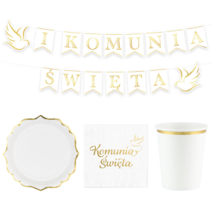ZESTAW KOMUNIA BIAŁY 14el