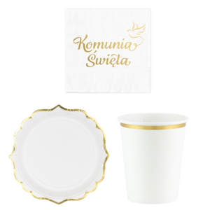 ZESTAW KOMUNIA BIAŁY 13el