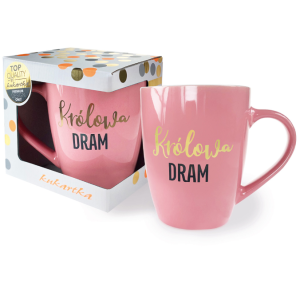KUBEK KRÓLOWA DRAM RÓŻOWY 300ml