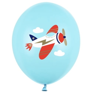 BALON BŁĘKITNY SAMOLOT 30cm 1szt