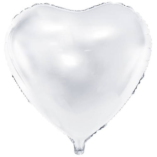 BALON SERCE BIAŁY 24'' 61cm